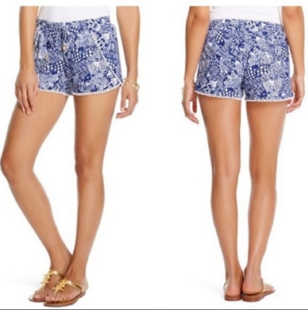 Lilly Pulitzer Boho Fish Print Pompom Shorts - Picture 2 of 6